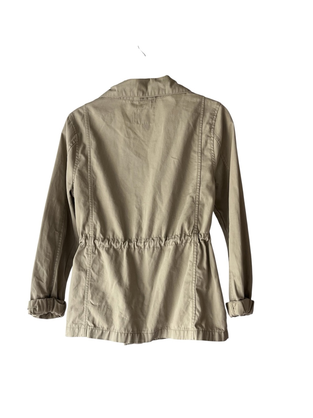 Old Navy Women's Cotton Khaki Tan Utility Drawstring Jacket Size: Small - Picture 3 of 4